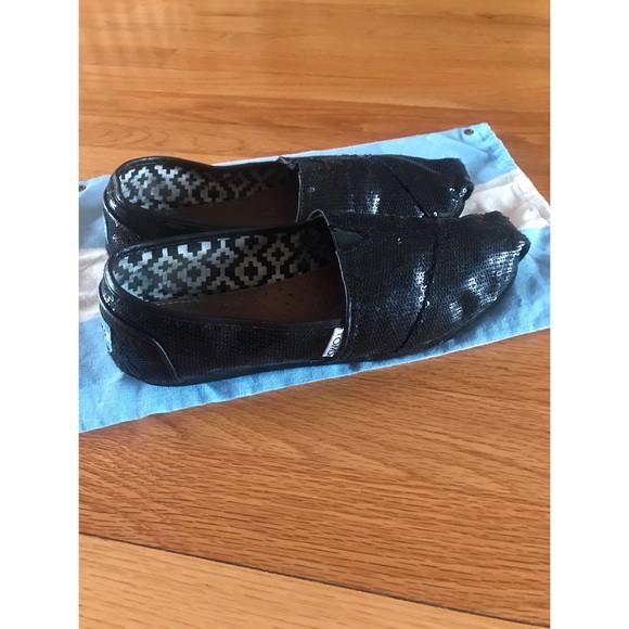 Toms Shoes - Black Sequin TOMS